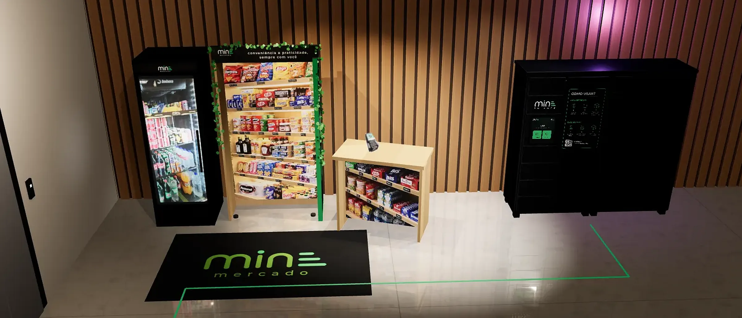 Mercado e locker juntos
